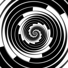Obraz premium Spiral In Black And White
