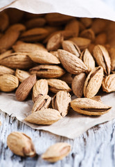 Almonds in the paper bag