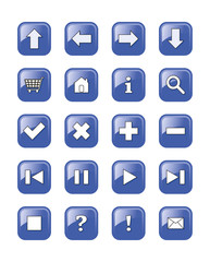web buttons icons, signs, vector