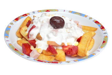 Potato Salad. All in focus. with clipping path.