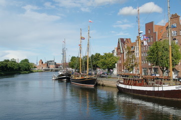 Fototapeta premium Untertrave in Lübeck 10