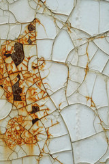 peinture craquelée et rouillée