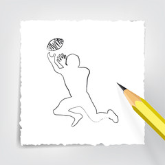 Zeichnung Football