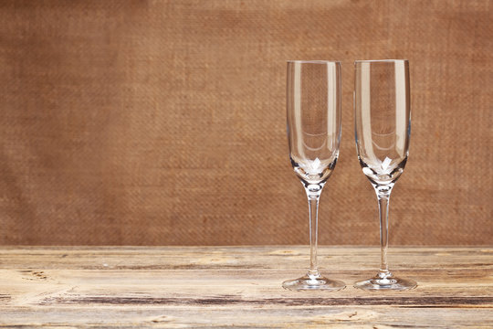 Two champagne  glass