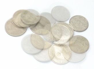 Saudi Metal coins and transparent coins