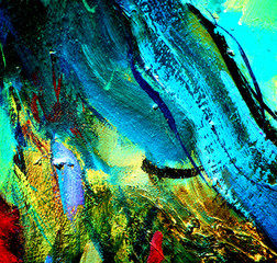 abstract chaotic painting by oil on canvas, illustration, backgr