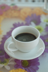 cup of coffee on table