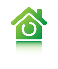 Recycle sign in the green house