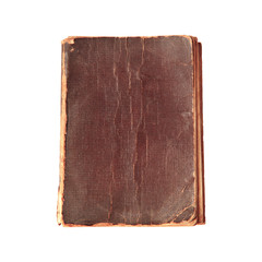 old book cover isolated white