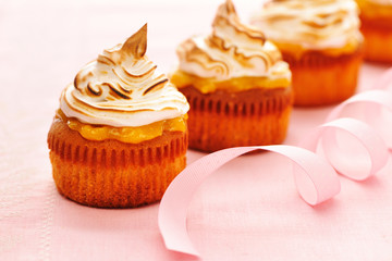 Cupcakes with whipped cream