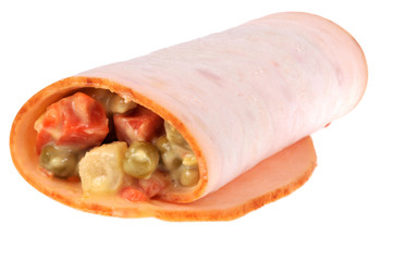 Jambon et macédoine de légumes