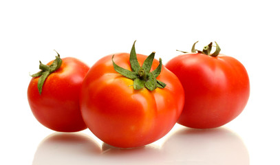 tomatoes isolated on white