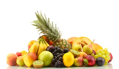 Kissenbezug Assortment of exotic fruits isolated on white © Africa Studio