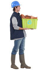 Builder recycling material
