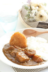 Japanese beef curry served with rice