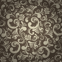 Seamless pattern with floral ornament