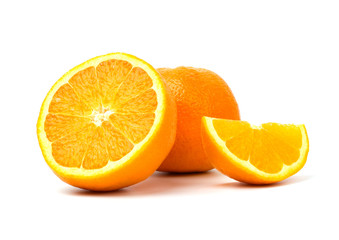 Orange fruit isolated on white background