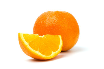 Orange fruit isolated on white background