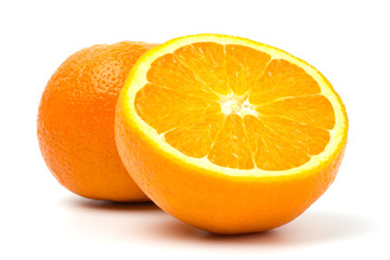 Orange fruit isolated on white background