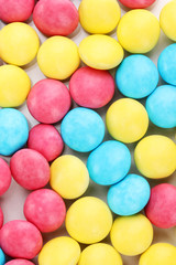 Color candies close-up