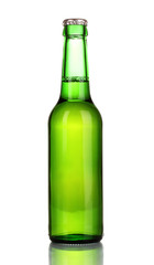 bottle of beer isolated on white