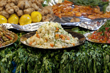 Food at the Jamaa el Fna market