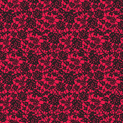 black lace  on red background