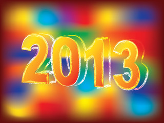 abstract New Year 2013 background vector illustration