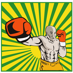 Boxer Boxing Jabbing Front