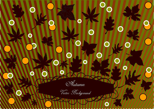 vector seasonal background with autumn leaves