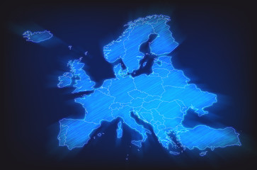 gescribbelte Europakarte