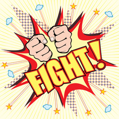 Comic Book Fight Explosion vector