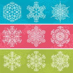 christmas background with snowflakes, vector