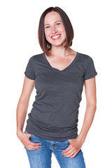 Obraz premium joyous woman looking at camera