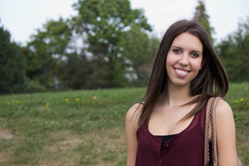 Smiles in the park - copyspace