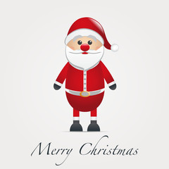 santa clause figure with merry christmas type