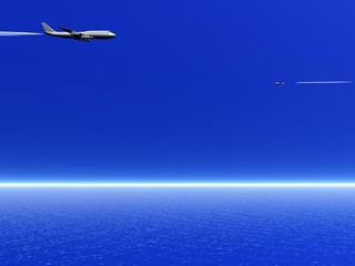 Airplanes upon the ocean