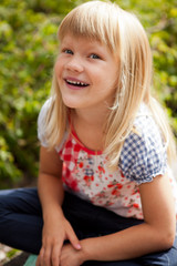 Young girl outdoors.