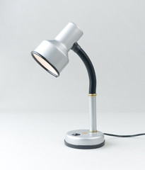 Chrome flexible and adjustable neck reading book lamp