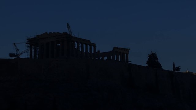 Timelapse Sunrise Parthenon temple at the Acropolis