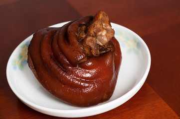 Cooked pork leg
