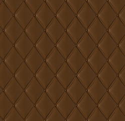 Brown quilted leather tiled texture