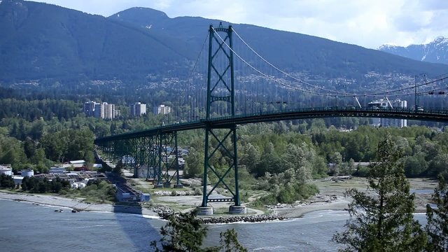 Lions Gate Bridge at Stanley Park in Vancouver