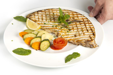 Grilled swordfish
