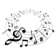 Notenschl&uuml;ssel Noten Musik