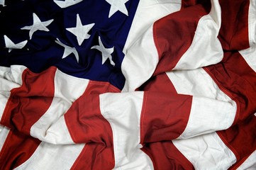 Crumpled American Flag