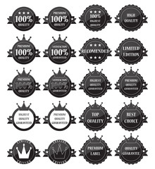 Quality labels black