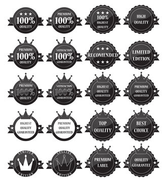 Quality labels black