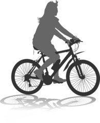 Obraz na płótnie Canvas Sylwetka rowerzysty