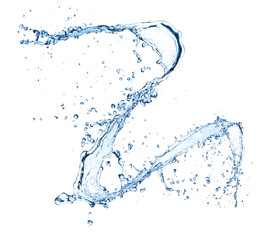 Fototapeta na wymiar Water splash isolated on white background
